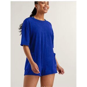 Free People Hot Shot Tee Romper in Electric Shock Size S